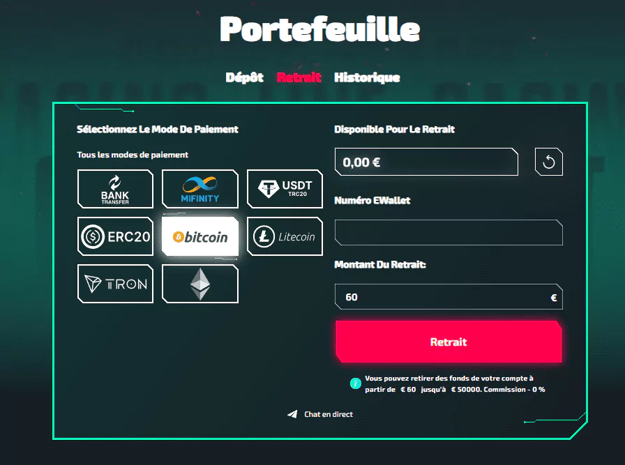 faq casinozer retrait